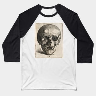 Snaggle-Tooth Spooky Skull Baseball T-Shirt